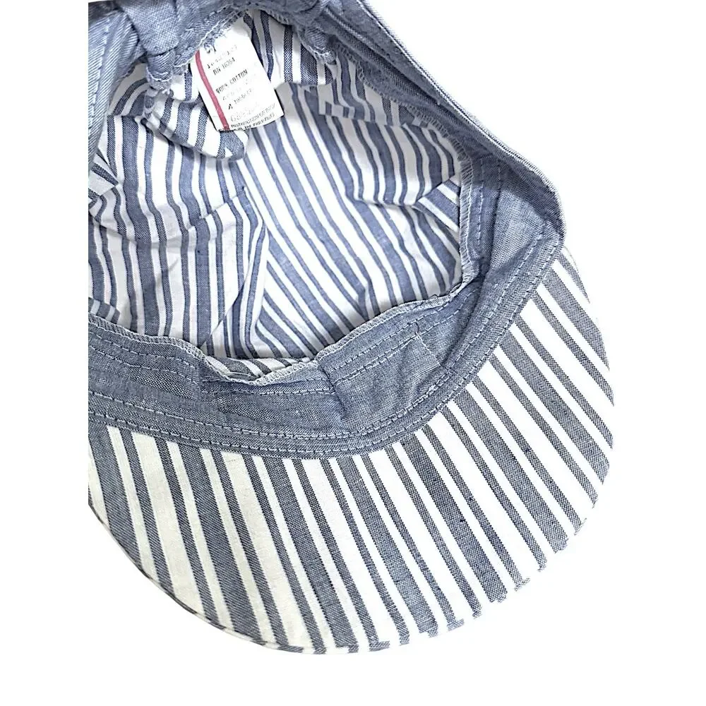 Vintage Union Express Railroad Engineer Cap Toddler 4 Blue White Stripe